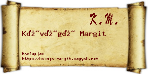 Kővágó Margit névjegykártya